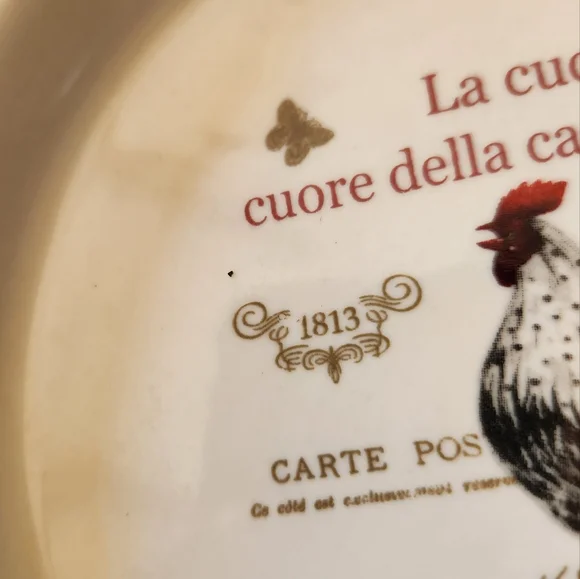 Vtg Maison Du Provence Rooster Ceramic Egg Serving Tray - Picture 10 of 10